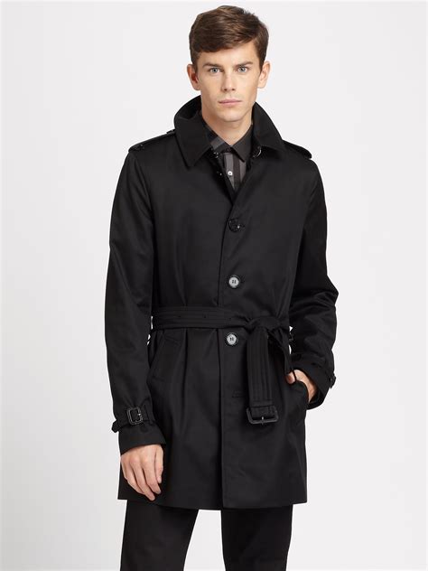 burberry brit mens single breasted trench|burberry kensington trench coat men's.